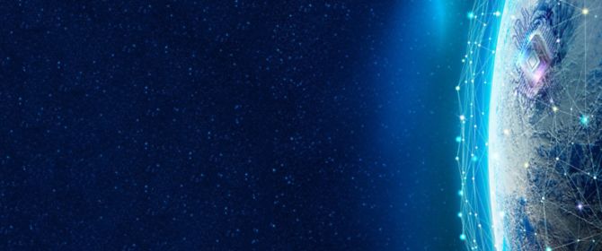 imagem da terra coberta por condutores de energia